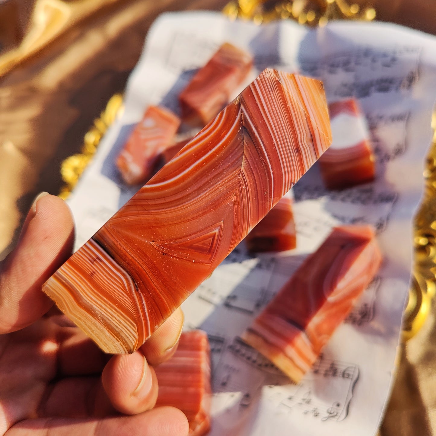 Crystal sardonyx agate tower