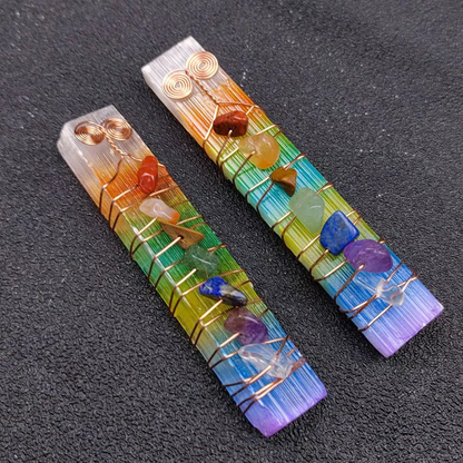 chakra selenite wand