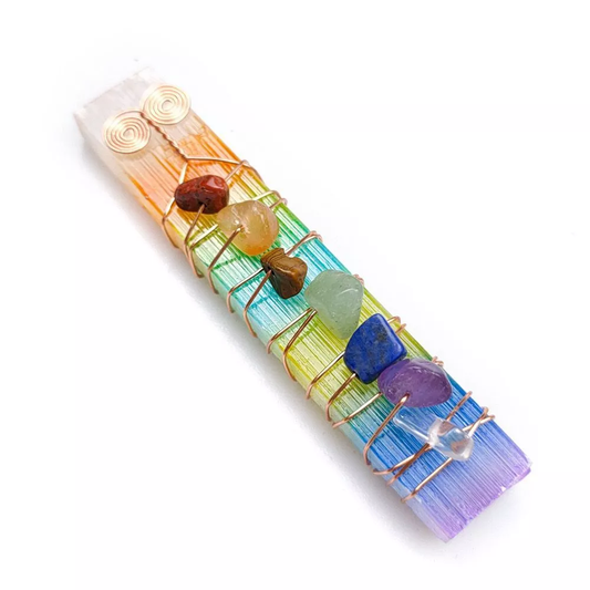 chakra selenite wand